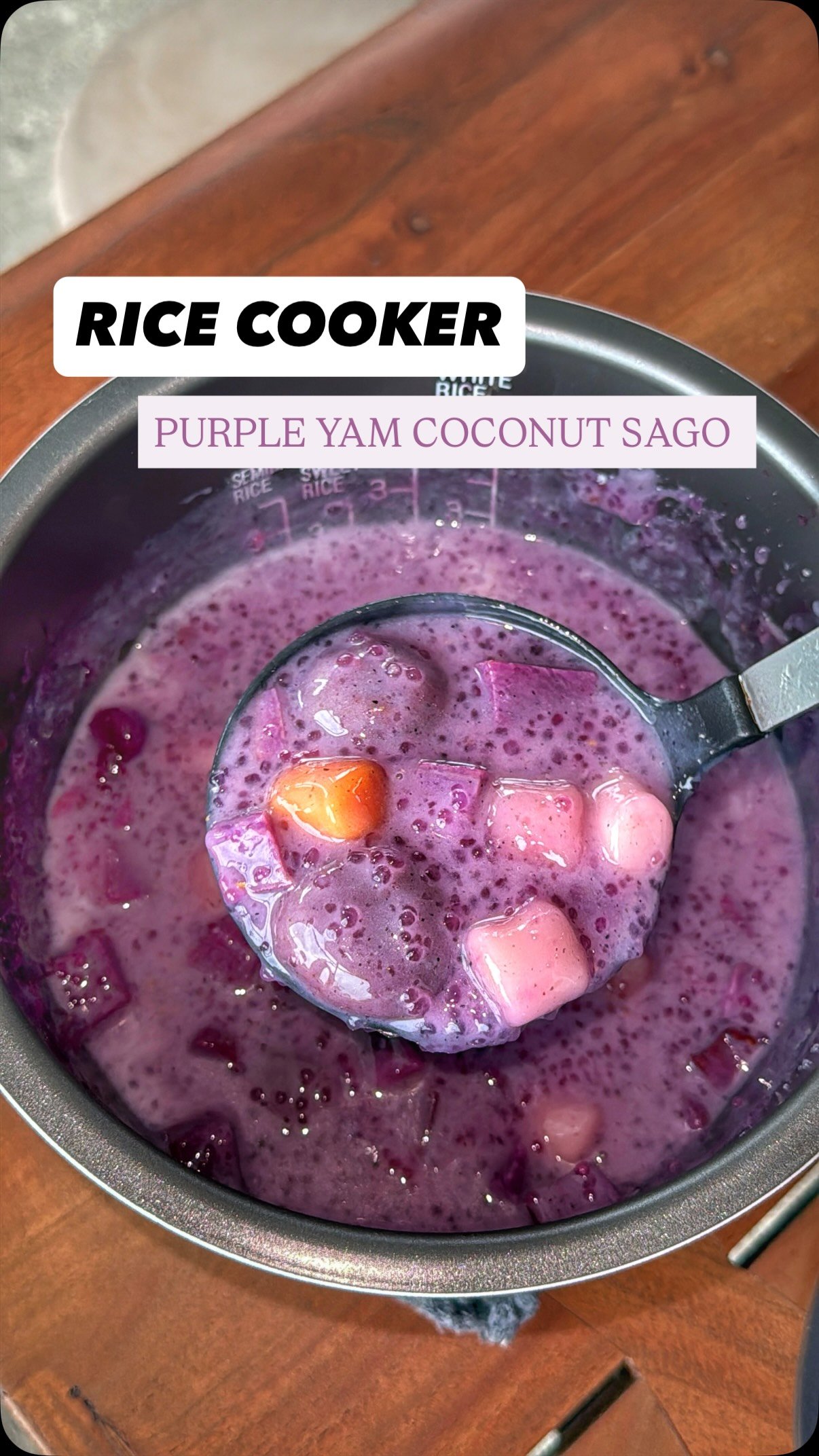Here’s another RICE COOKER SAGO recipe because clearly the Mango version hit a nerve 🤣 This time, let’s do it with Purple Yam! 💜🍠

Comment “SAGO” for the full recipe + tips on how to do this properly 👍

@eatingwithkirby 👈🏻 follow for more easy hacks + recipes like this! 

#ricecooker #sago #purpleyamcoconutsago