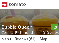 Bubble Queen on Urbanspoon