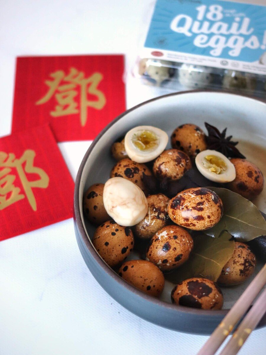 Chinese Tea Quail Eggs Lunar New Year Recipe EATING with Kirby