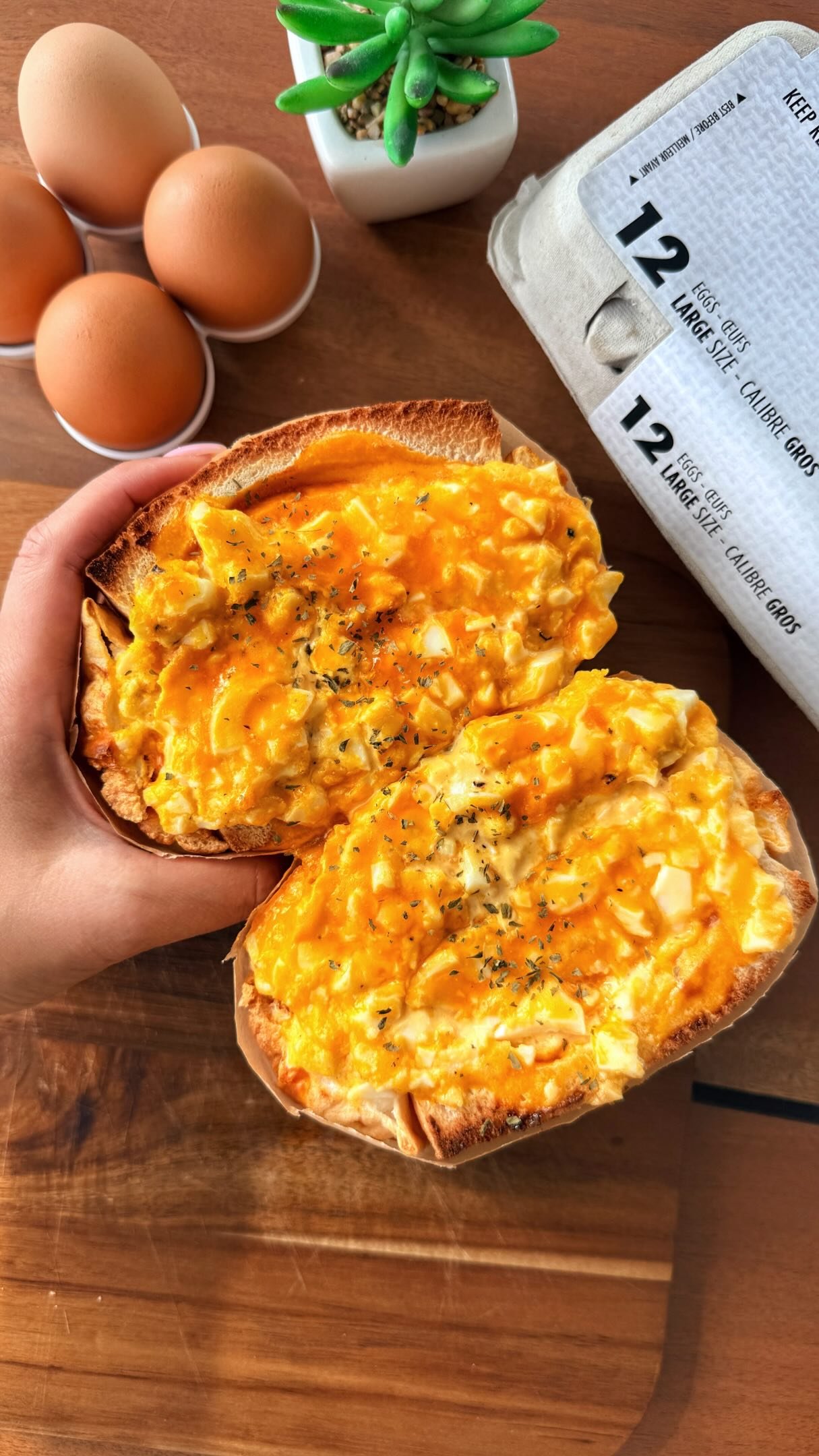 IS THIS THE MOST EPIC EGG SANDO EVER or WHAT?! 🤯| #ADComment “EGG” and I’ll DM you the full recipe!Still shocked I was able to recreate the VIRAL egg salad cloud sando from the famous Osaka shop in Japan 🇯🇵🥹 and I dare say… this is the best egg sandwich invention EVERRRThis entire sando (feeds 2) has 52+ grams of protein, and the eggs also provide vitamin D and choline, so go give it a try!! 💪🏻@eggsoeufs #eggsanytime